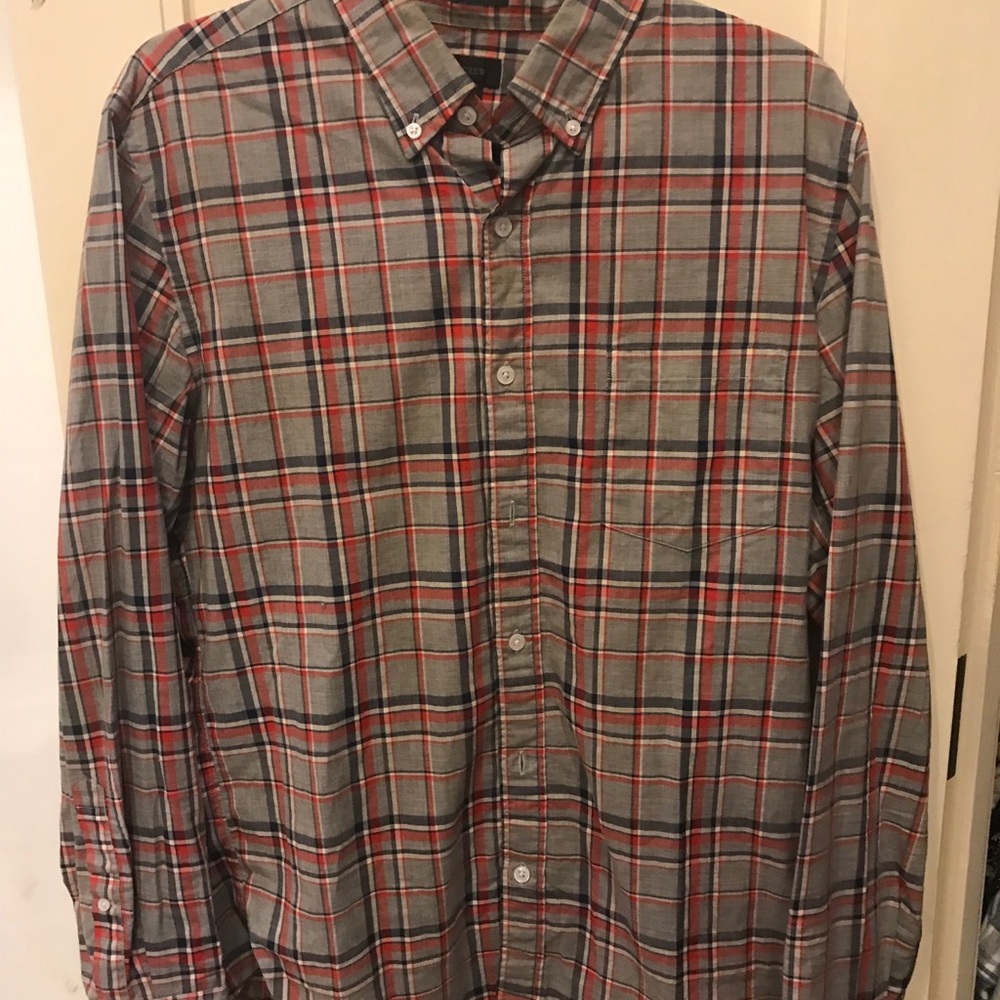J Crew men’s slim fit medium plaid button up